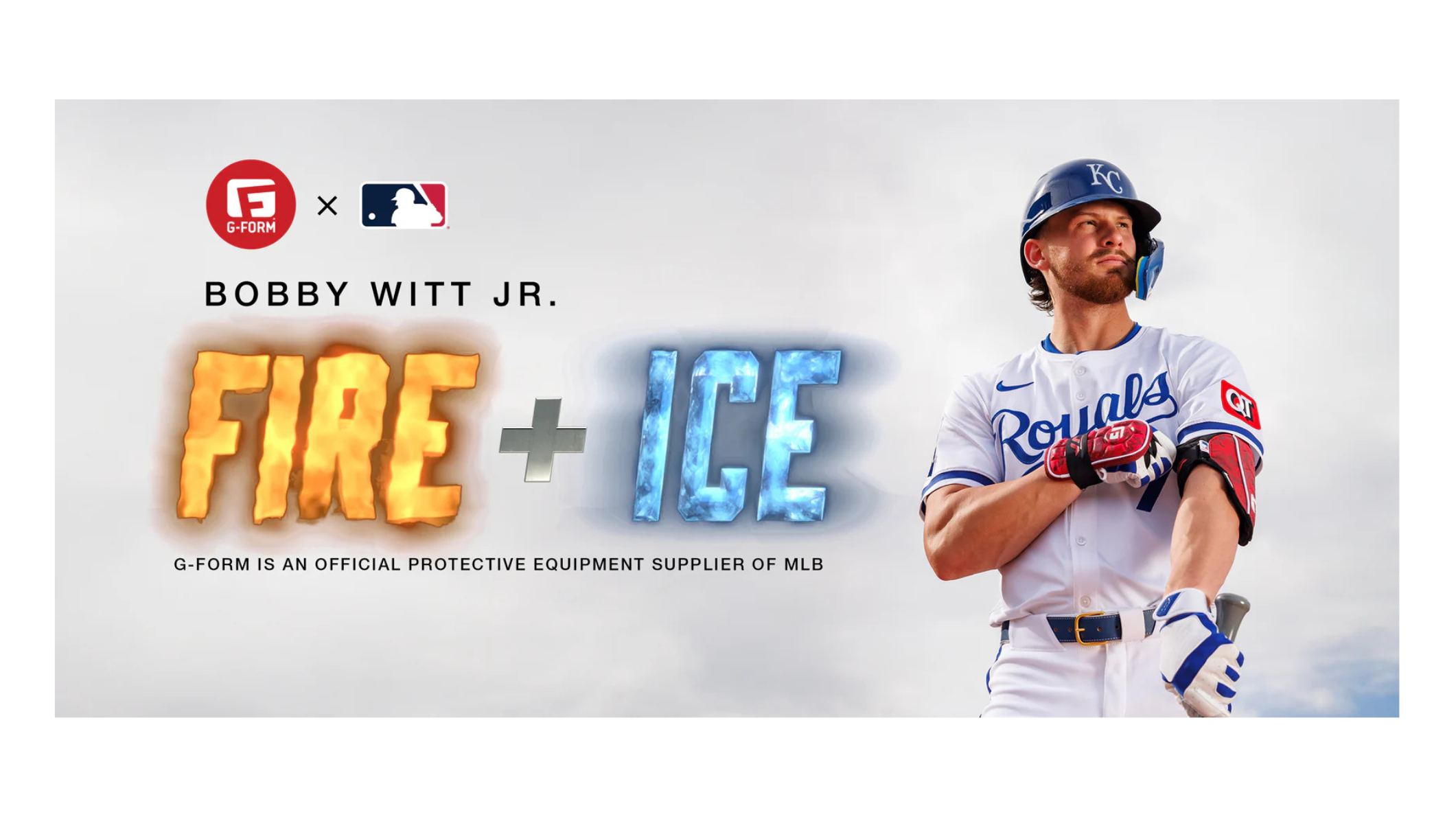 G-Form and MLB - Bobby Witt Jr. - Fire and Ice Graphic